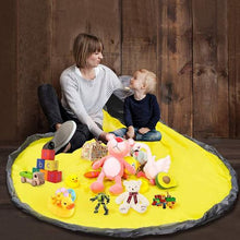 Load image into Gallery viewer, Baby Toy Storage Bag And Kids Play Mat - Yellow
