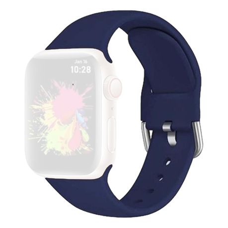 Silicone Sport Buckle Band for Apple Watch - 42mm/44mm/45mm - Dark Blue Buy Online in Zimbabwe thedailysale.shop