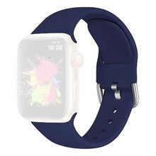 Load image into Gallery viewer, Silicone Sport Buckle Band for Apple Watch - 42mm/44mm/45mm - Dark Blue
