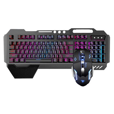 Olive Tree-680R 2.4G Wireless RGB LED Mechanical Feel Gaming Keyboard Mouse Buy Online in Zimbabwe thedailysale.shop