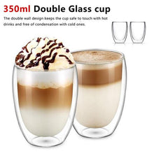 Load image into Gallery viewer, Soul Lifestyle 350ml Double Wall Glass Mug Set of 2
