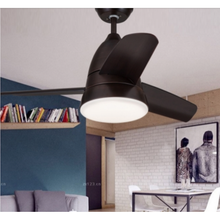 Load image into Gallery viewer, Compact LED 36 Ceiling Fan With Remote - Black
