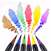 Load image into Gallery viewer, 12 Set Dual Tip Brush Marker Fineliner Paint Highlighter Pen Set Arts Craft
