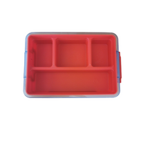 Load image into Gallery viewer, 3.8L Plastic Container Box with Lid and Divider Storage
