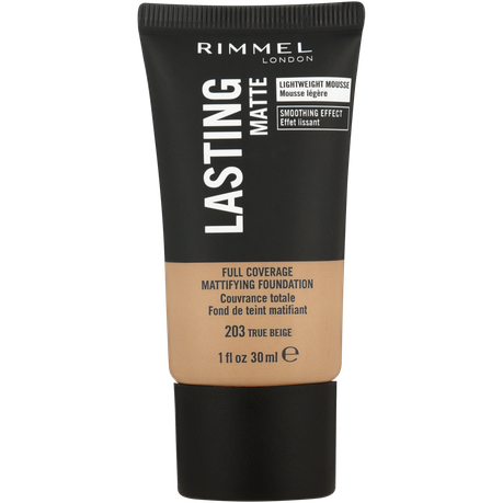 Rimmel Lasting Matte Foundation 203 True Beige Buy Online in Zimbabwe thedailysale.shop