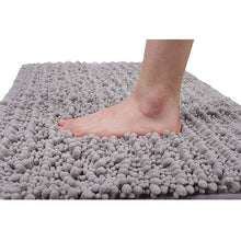 Load image into Gallery viewer, Chenille Microfibre Luxury Bathroom Bath Mat Lush Quick Dry Light Grey
