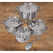 Load image into Gallery viewer, 8 Piece Stainless Steel Cookware Set &amp; Complementary LMA Serving Spoon
