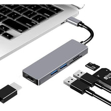 Load image into Gallery viewer, USB C Hub 5-in-1 USB C Thunderbolt 3 to HDMI 4K with 2 USB 3.0 Ports SD
