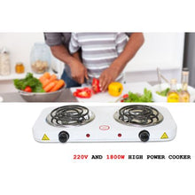 Load image into Gallery viewer, 1800W Portable Electric Coil Hot Plate - Double ADC203 Spiral Elements
