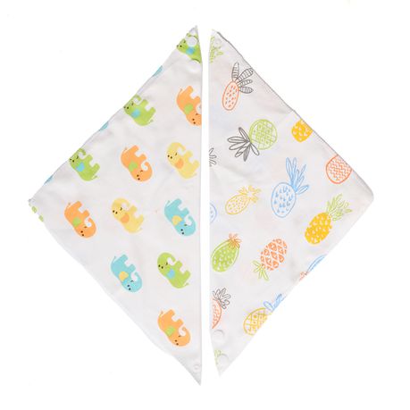 All Heart 2 Pack Baby Bib Clothes With Fruits And Baby Elephants Buy Online in Zimbabwe thedailysale.shop