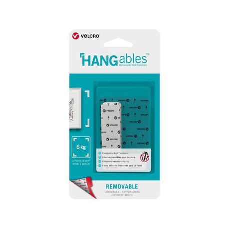 VELCRO® Brand HANGables™ 44mm x 76mm corners. white. 4pcs Buy Online in Zimbabwe thedailysale.shop