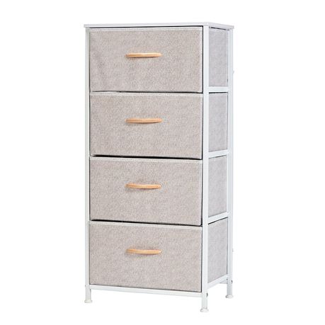 Gretmol Drawer Storage Cabinet - Light Grey & White