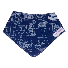 Load image into Gallery viewer, Bandana Bib Alphabet - Blue
