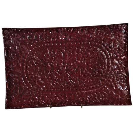 Server Ceramic 38x25x5cm Embroidery Red Buy Online in Zimbabwe thedailysale.shop