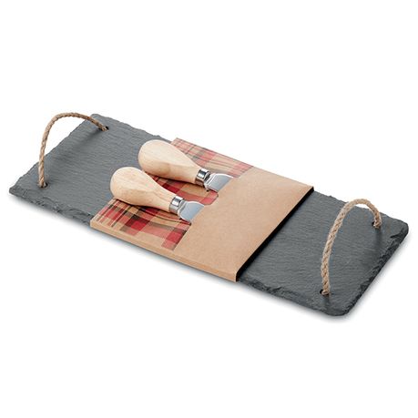 Slate Cheeseboard Set with Cheese Knife and Fork - Cheese Cutting & Serving Buy Online in Zimbabwe thedailysale.shop