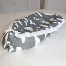 Load image into Gallery viewer, Mamakids Portable Baby Nest and Co-Sleeper - Grey with White Clouds
