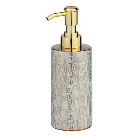 Wenko – Soap Dispenser – Nuria Range – Gold/White - Ceramic Buy Online in Zimbabwe thedailysale.shop