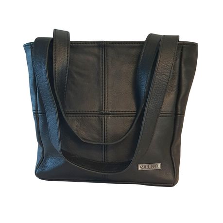 MIRELLE Leather Classic Shopper Handbag - Small - Black Buy Online in Zimbabwe thedailysale.shop