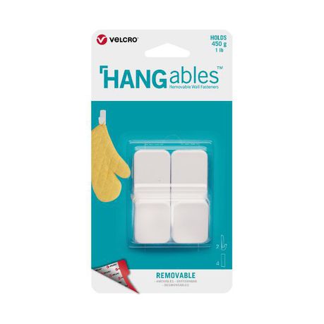 VELCRO® Brand HANGables™ Removable Small Hook 450g x 2 white