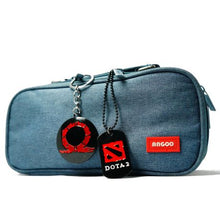 Load image into Gallery viewer, Pop Culture - DOTA 2 Symbol  Necklace &amp; God of Wars Symbol Keyring Combo
