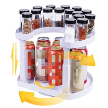 Load image into Gallery viewer, Heartdeco 2 Tier Rotating Spice Rack Organizer
