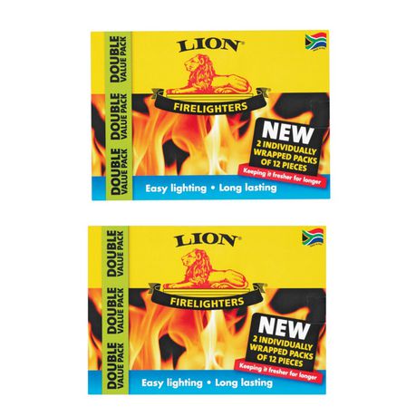 Lion Firelighters (Pack of 2) Buy Online in Zimbabwe thedailysale.shop