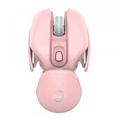 HXSJ T37 2.4GHz 1600dpi 3-modes Adjustable Wireless Mute Mouse Pink