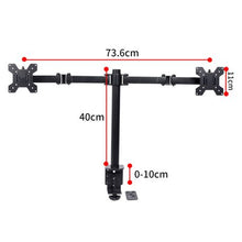 Load image into Gallery viewer, Heartdeco Table Clamp Dual Screen Monitor Arm
