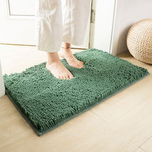 Load image into Gallery viewer, Chenille Microfibre Luxury Bathroom Bath Mat Quick Dry Dark Green Large
