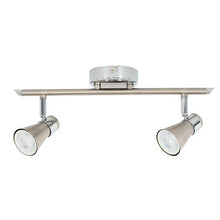 Load image into Gallery viewer, Zebbies Lighting - Jupp 2lt - Satin Nickel and Chrome Indoor Spot Light
