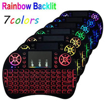 Load image into Gallery viewer, RGB Mini keyboard 7Colors Backlit Wireless Keyboard W/Touchpad
