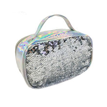 Load image into Gallery viewer, Friends Silver PU and Sequins Bag
