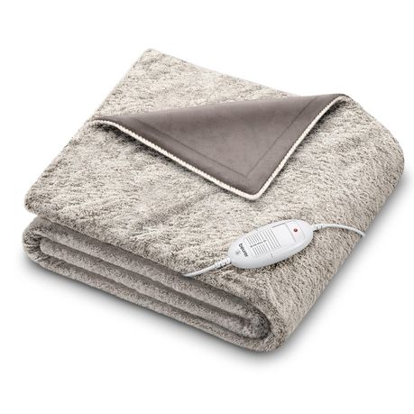 Beurer Cozy Heated Over Blanket - HD 75 Nordic New - Light Grey