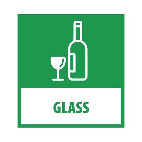 Recycle Bin Decal  Glass