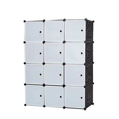 Gretmol Stackable Storage Cubes - Black/White