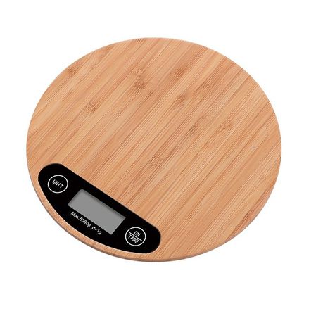 CheffyThings Digital Bamboo Kitchen Scale Round Buy Online in Zimbabwe thedailysale.shop