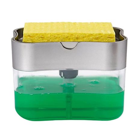 2 in 1 Sponge and Liquid Soap Dispenser Buy Online in Zimbabwe thedailysale.shop