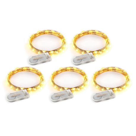 Fairy Lights - LED-Pack of 5 - Warm White -Battery Included