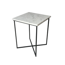 Load image into Gallery viewer, JB Designs Luxury Contemporary-Gabriella Turkish Marble &amp; Steel Side Table
