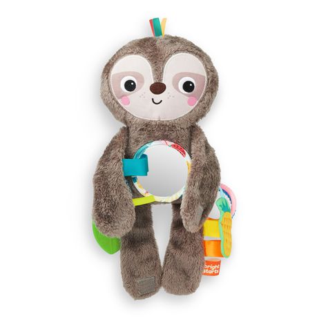 Bright Starts Slingin’ Sloth Travel Buddy On-the-Go Plush Attachment