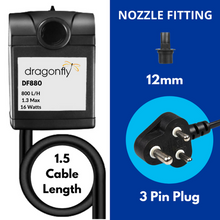 Load image into Gallery viewer, DragonFly Pond &amp; Fountain Pump 880 L/h 1.5m Cable &amp; 3 Core Plug
