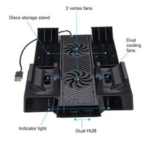 Load image into Gallery viewer, Pro Gamer Stand with Cooling Fan and Charging Dock for Xbox One X
