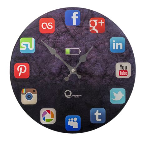 Quintessential Clocks – Apps Inspired - Decorative Glass Wall Clock