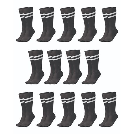 Ronex Soccer Socks - Set of 14 Pairs - Black/White Buy Online in Zimbabwe thedailysale.shop