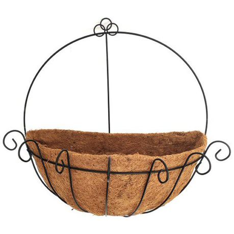 PH Garden - Half Round Coir Lined Wall Basket 40.6cm