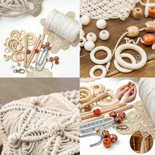 Load image into Gallery viewer, 226 Pcs DIY Premium Macrame Craft Kit With 205m Cord &amp; Basic Instructions
