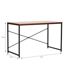 Load image into Gallery viewer, Gretmol 1.2m Minimalist Office Desk - Dark Brown &amp; Black
