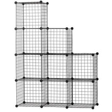 Load image into Gallery viewer, 9 Cube Wire Metal Grid Bookcase Shelf Storage Cabinet Organizer
