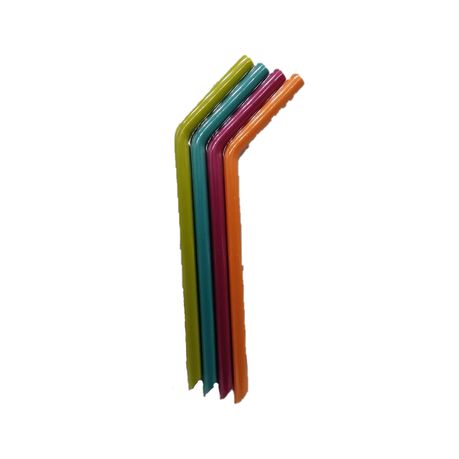 Set of 4 Reusable Silicone Straw