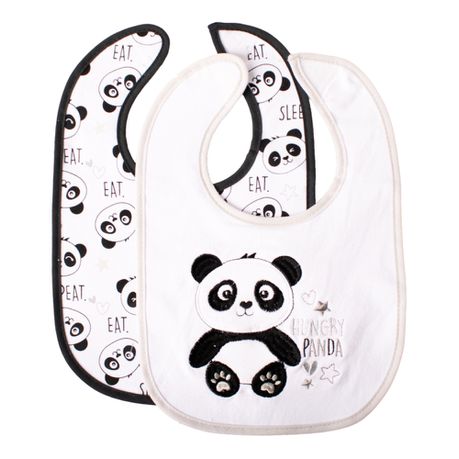 Baby Panda 2PK Jersey Bib Buy Online in Zimbabwe thedailysale.shop